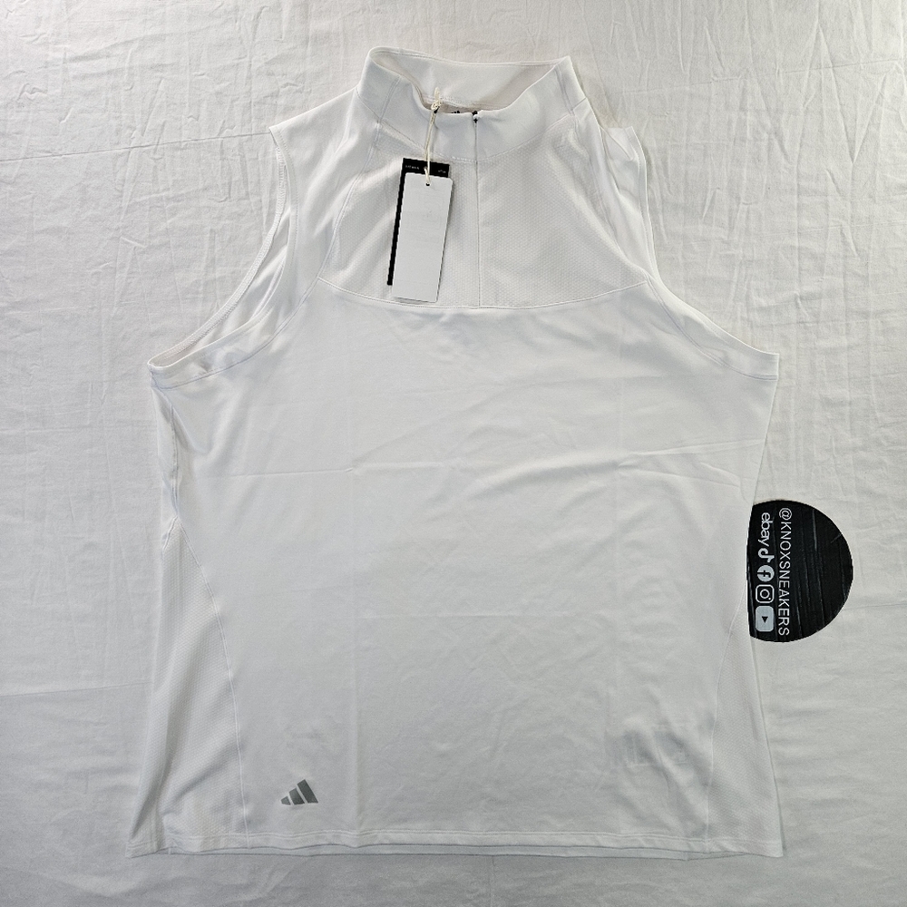 Adidas Ultimate365 Tour Polo Shirt 1/4 Zip White Women's Size XLarge